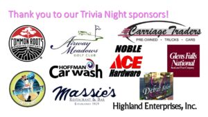 Thank you sponsors of Trivia Night